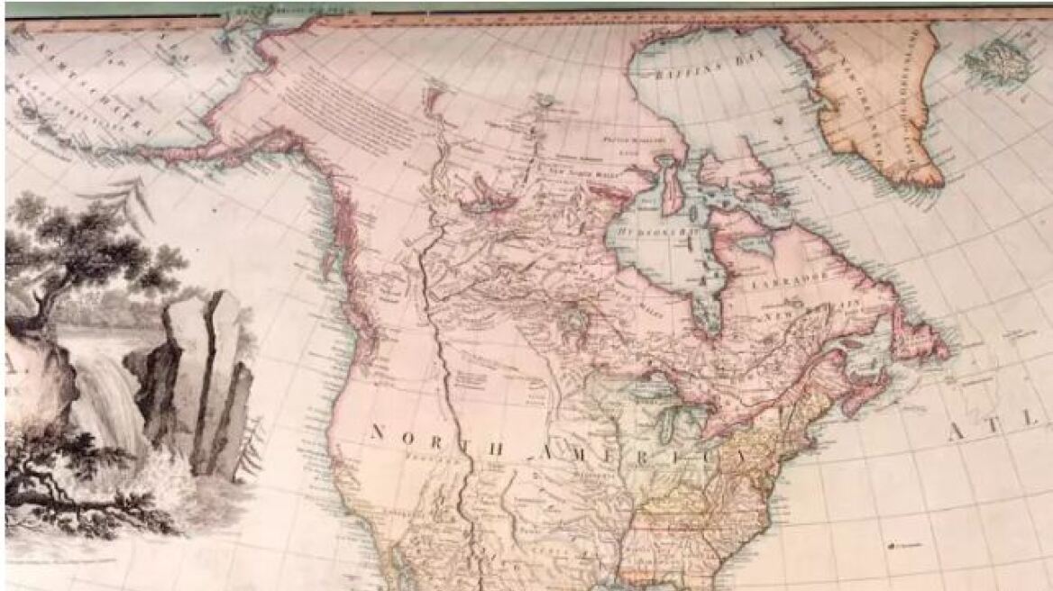 Φωτογραφία: Ιστορικός χάρτης των ΗΠΑ με 17 πολιτείες